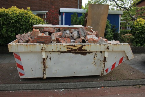 Rubbish collection truck on a Charlton street