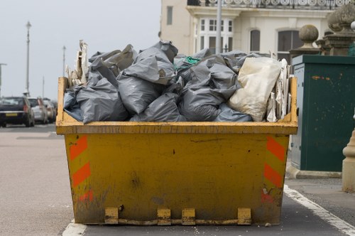 Deptford residents sorting their rubbish for collection