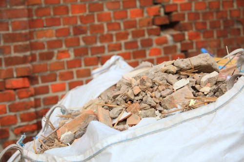 Community member preparing bulk waste for pickup