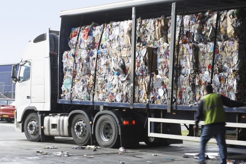 Residents sorting recyclables for collection in Charlton