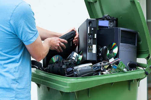 Bulky waste being loaded for collection in South East London