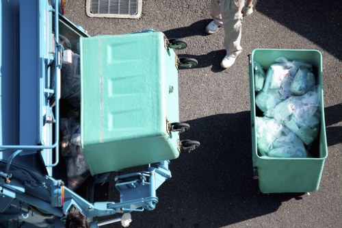 Recycling bins in Elephant and Castle area