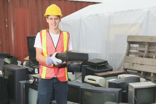 Waste collection trucks operating in South East London