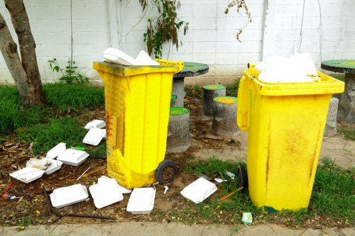 Residents of East Dulwich sorting their rubbish for collection