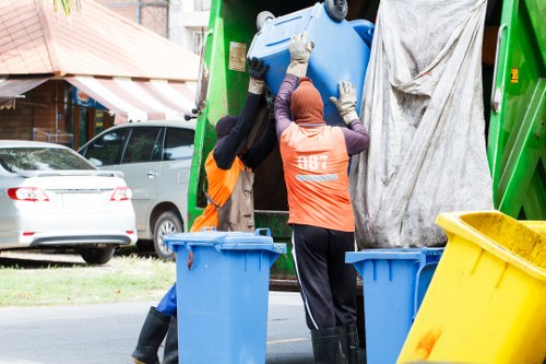 Bulky waste items being collected in The Oval