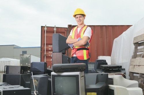 Environmentally friendly recycling center handling furniture