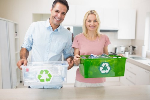 Residents sorting recyclables in Upper Norwood