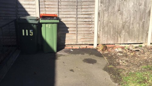 Residents preparing rubbish for collection