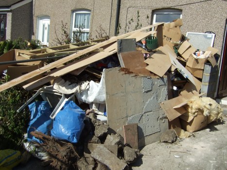 Residents sorting their rubbish for collection in Forest Hill