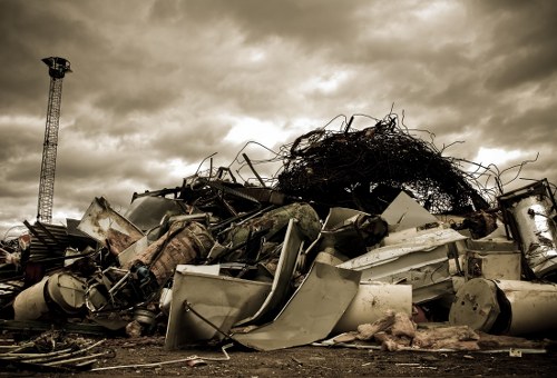 Bulky waste items ready for collection